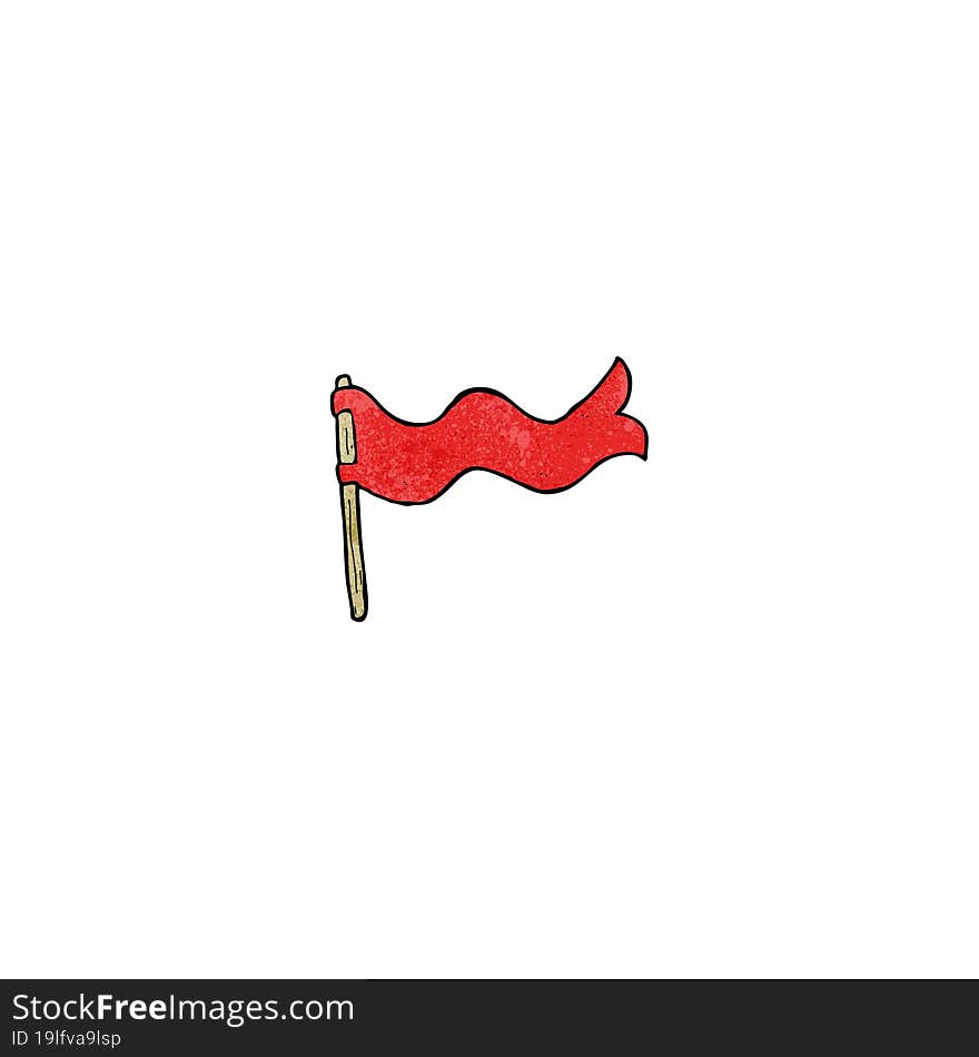 Cartoon Waving Flag