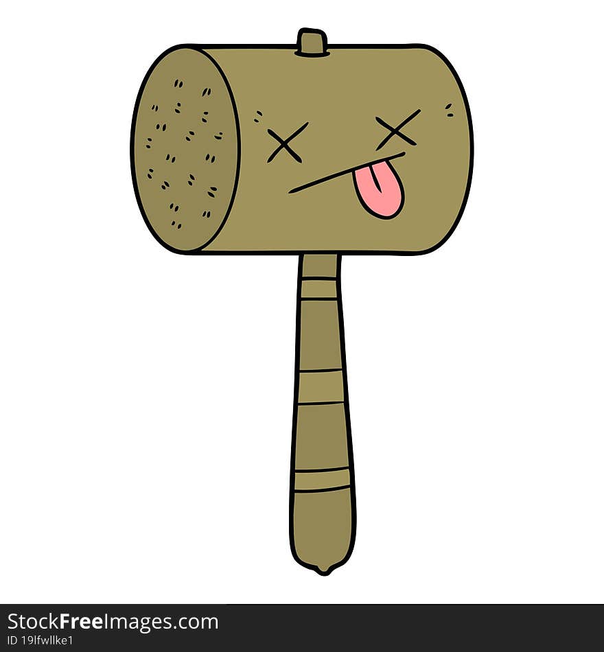 cartoon mallet. cartoon mallet