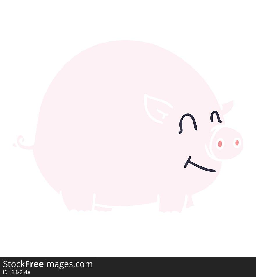 quirky hand drawn cartoon pig