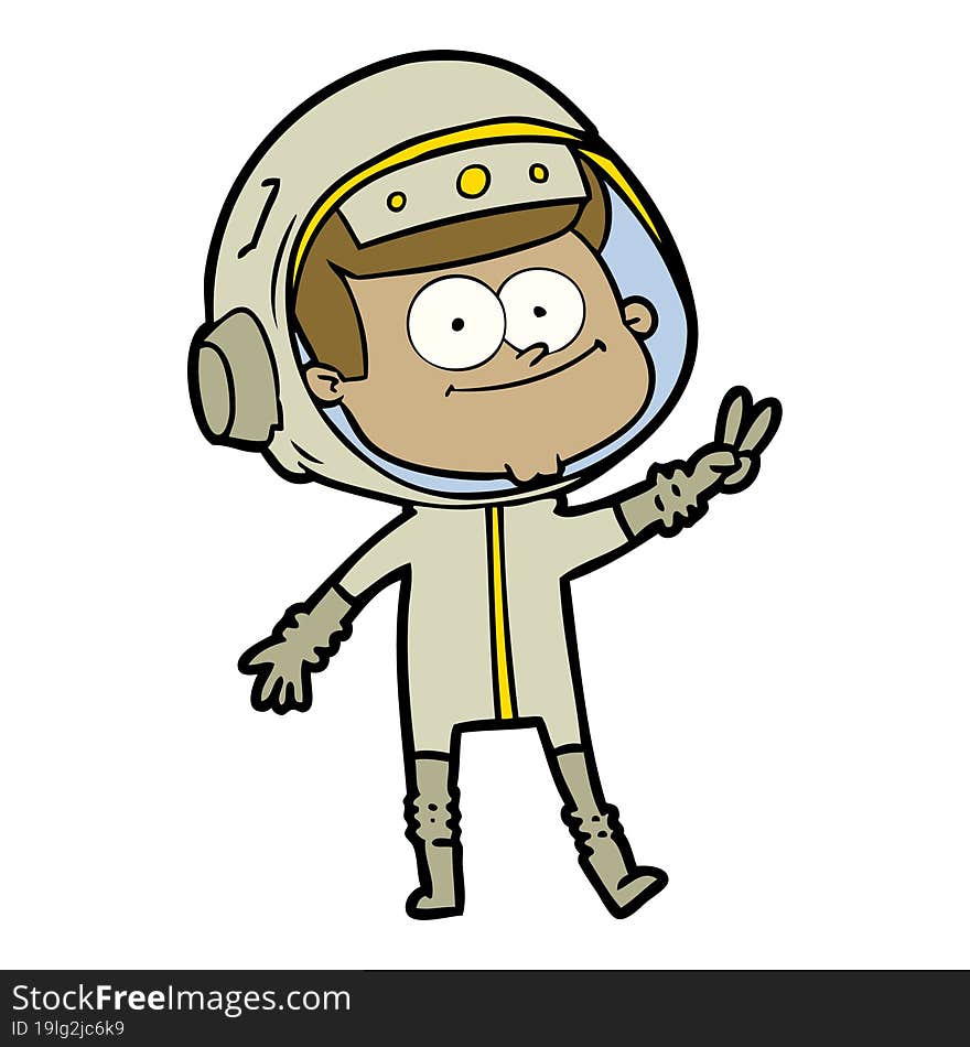 happy astronaut cartoon. happy astronaut cartoon