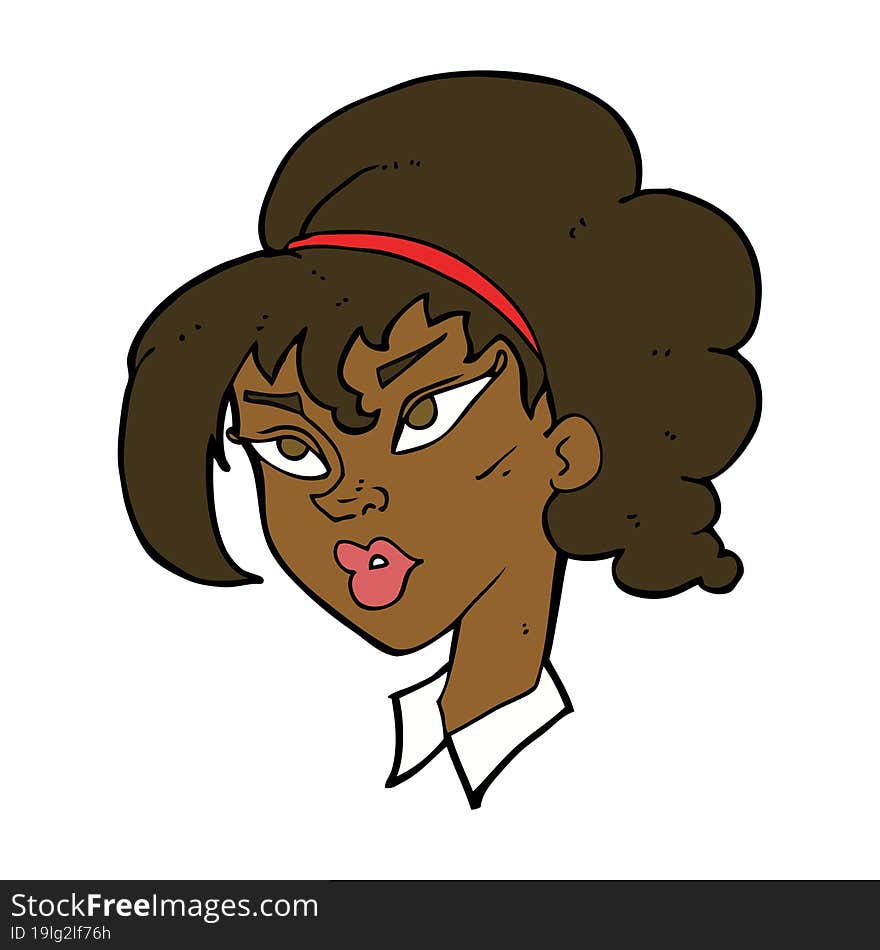 cartoon pretty woman