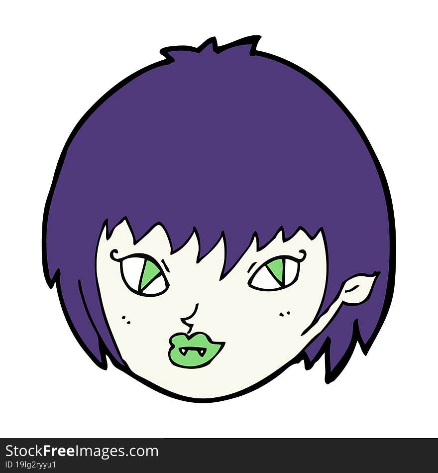 cartoon vampire girl face