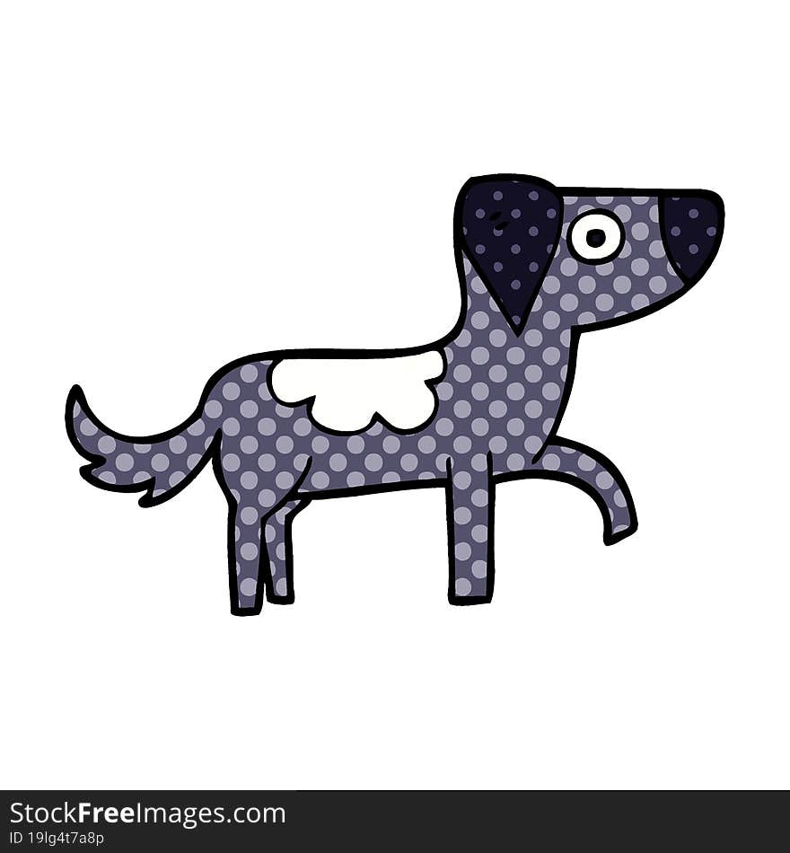 cartoon doodle happy dog