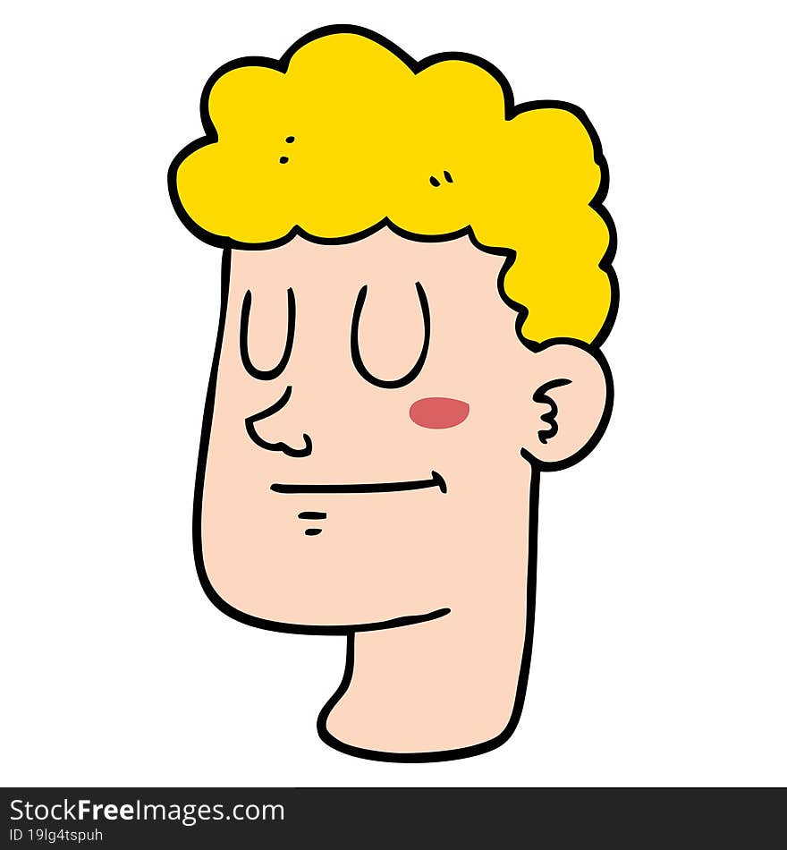 cartoon male face