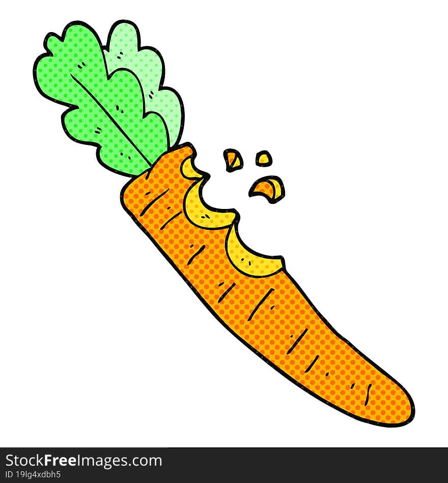 cartoon bitten carrot