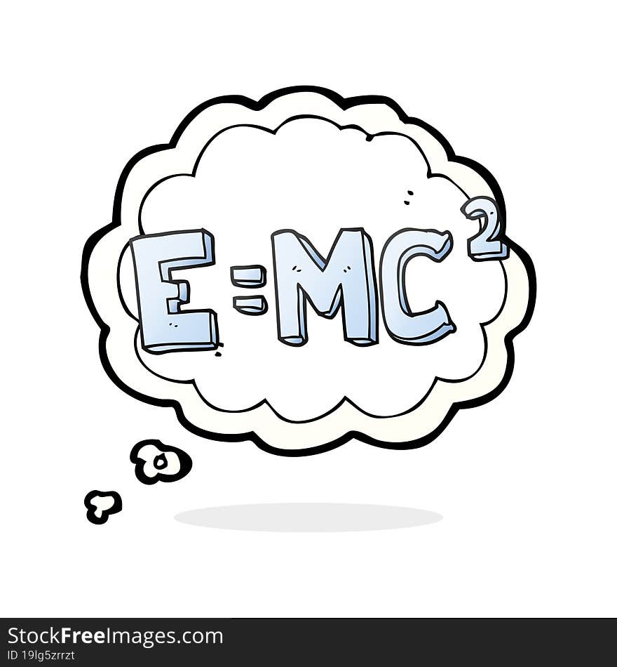 Thought Bubble Cartoon Science Formula