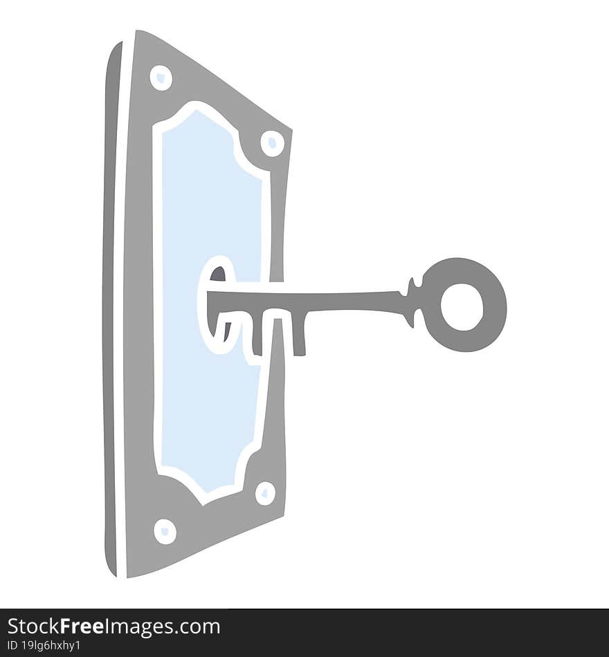 cartoon doodle of a door handle