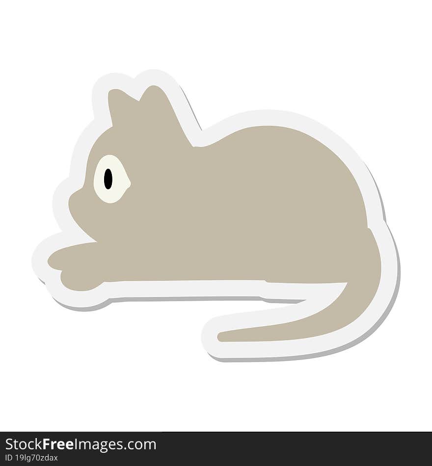 pet cat staring sticker