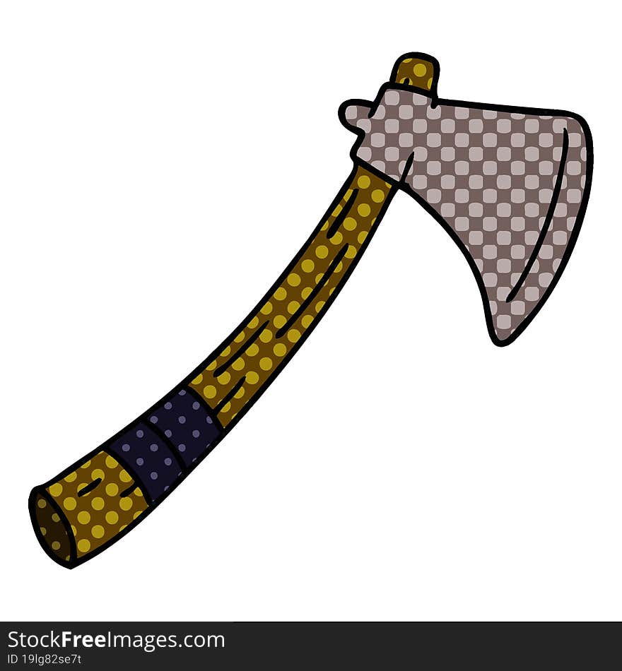 Cartoon Doodle Of A Garden Axe