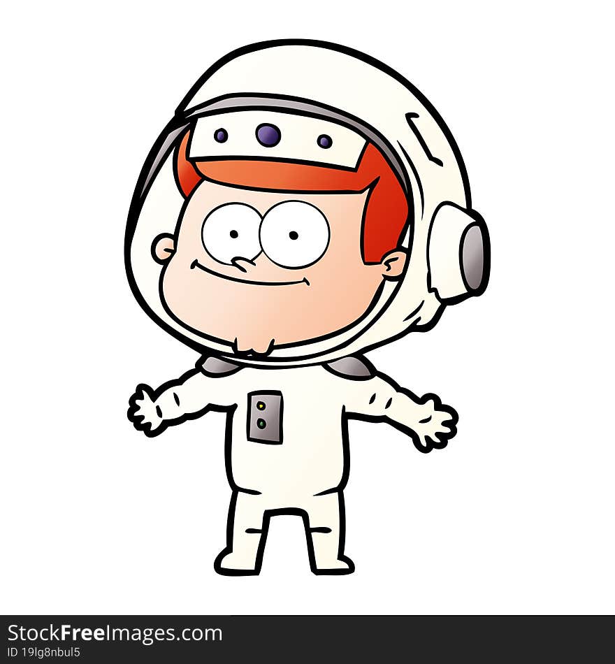 happy astronaut cartoon. happy astronaut cartoon