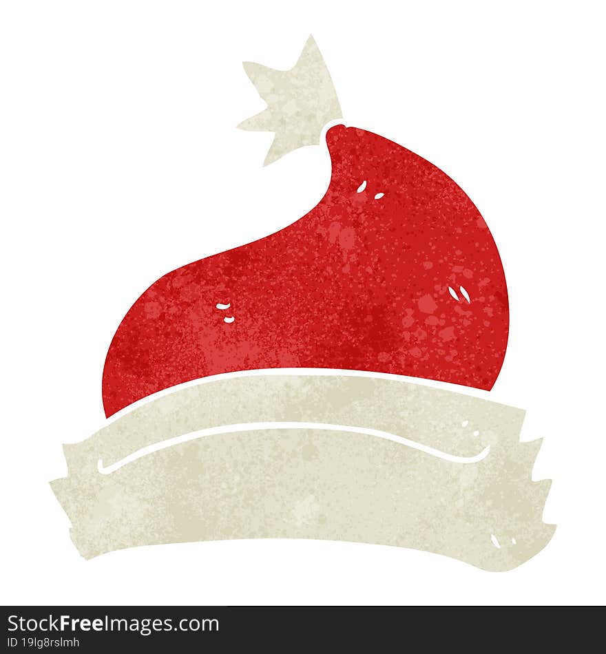 retro cartoon christmas hat