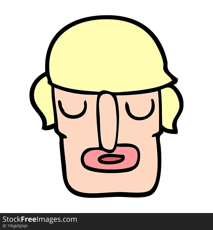 cartoon doodle male face