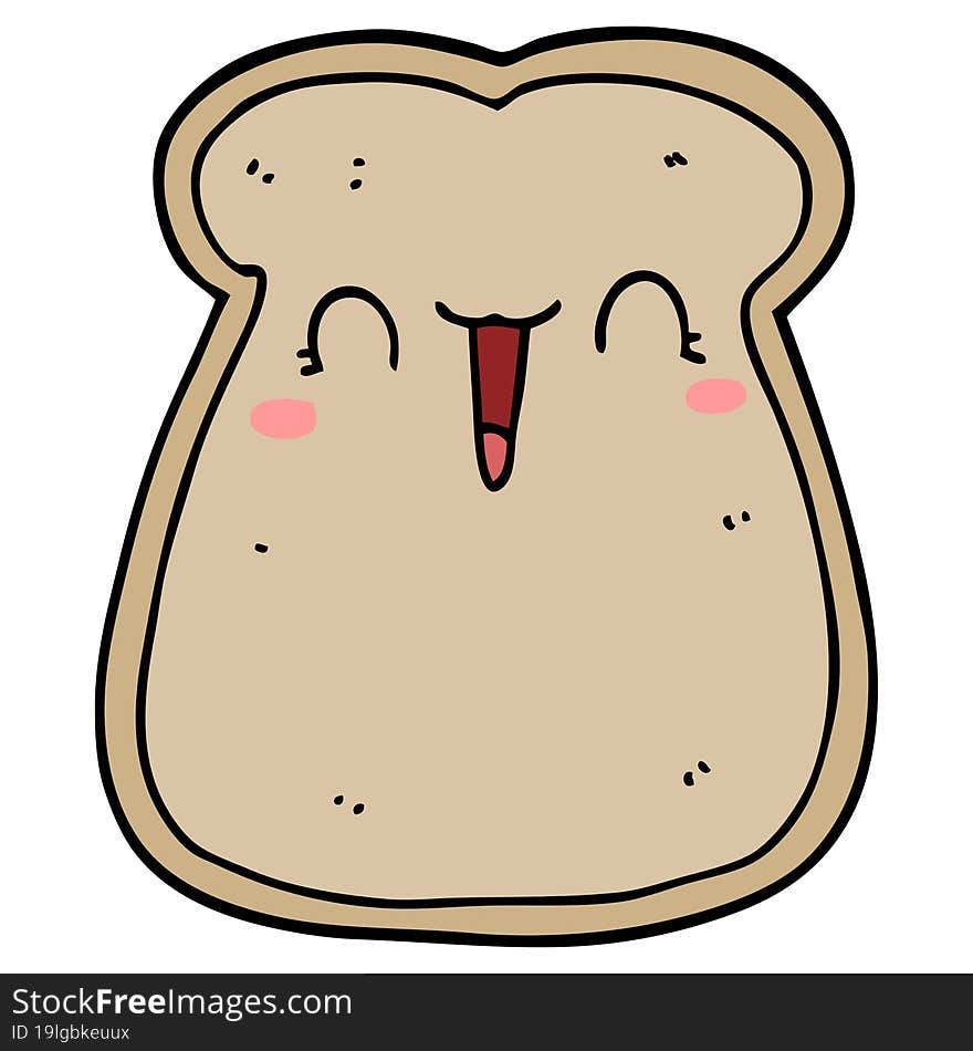 cute cartoon slice of toast