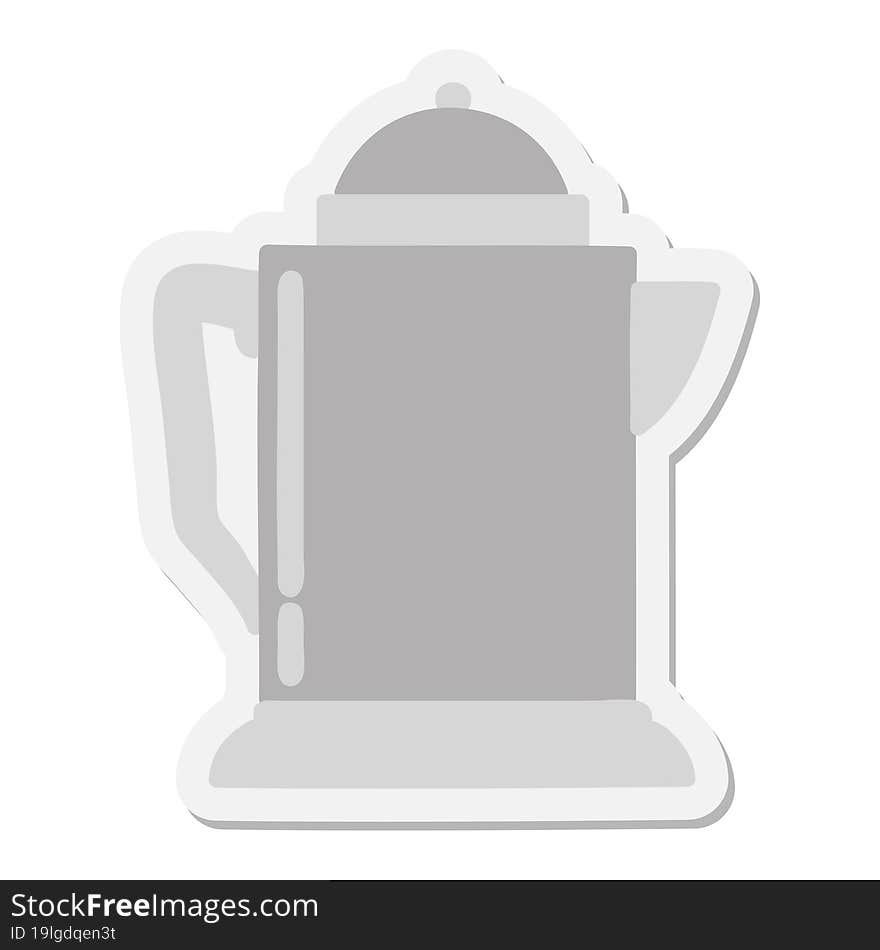 old coffee jug sticker