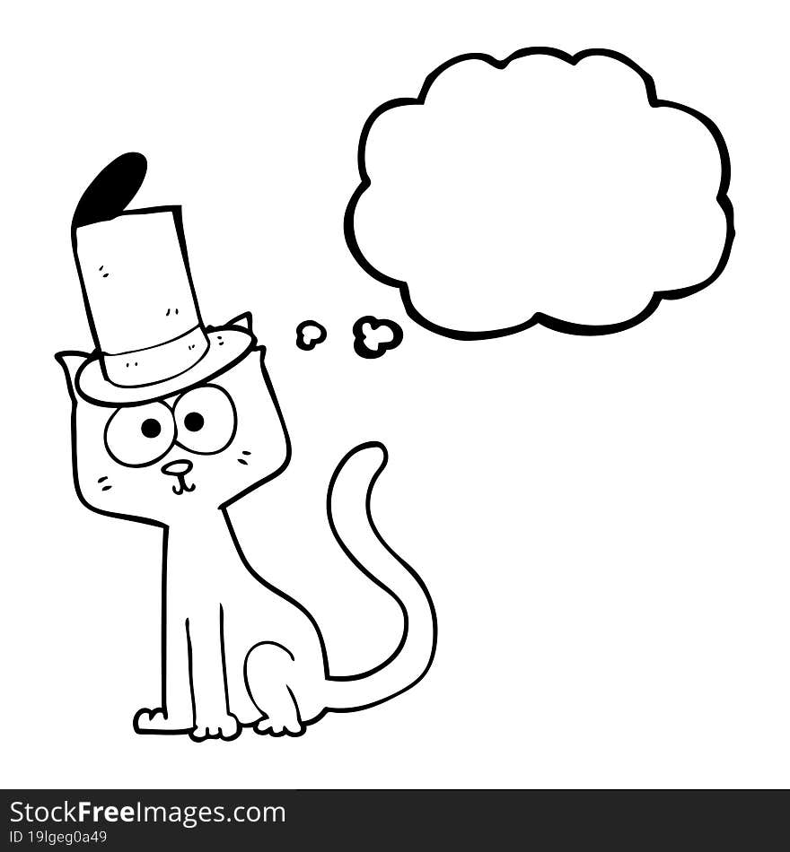 Thought Bubble Cartoon Cat