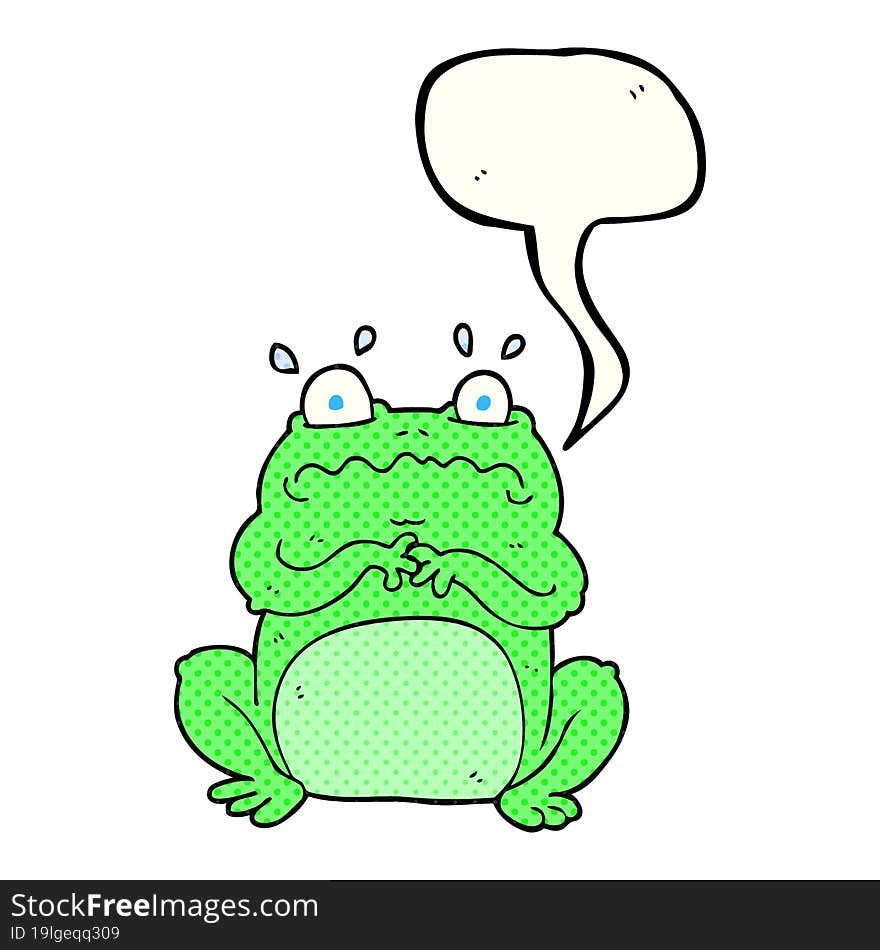 Comic Book Speech Bubble Cartoon Funny Frog