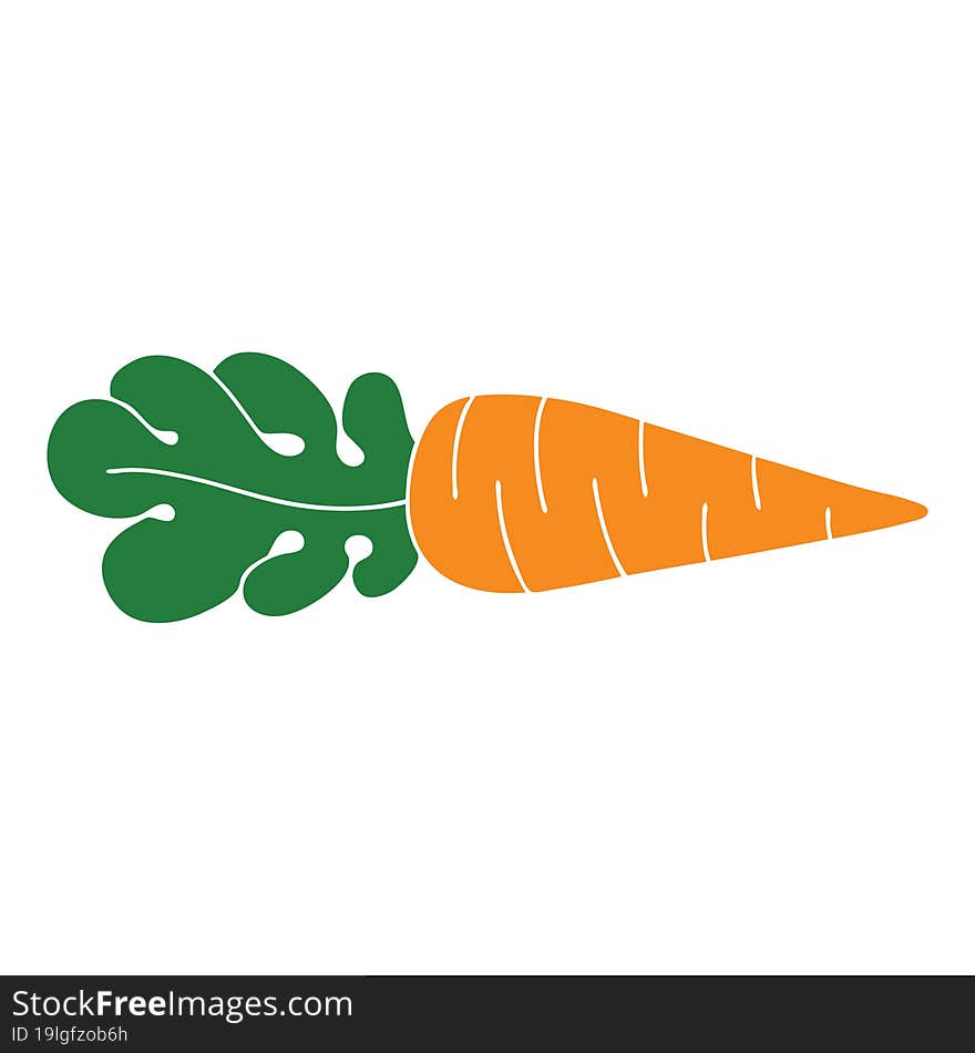 quirky hand drawn cartoon carrot