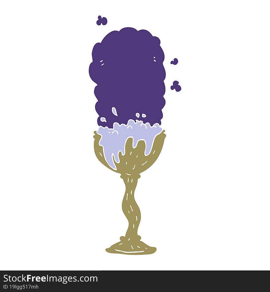 flat color style cartoon potion goblet