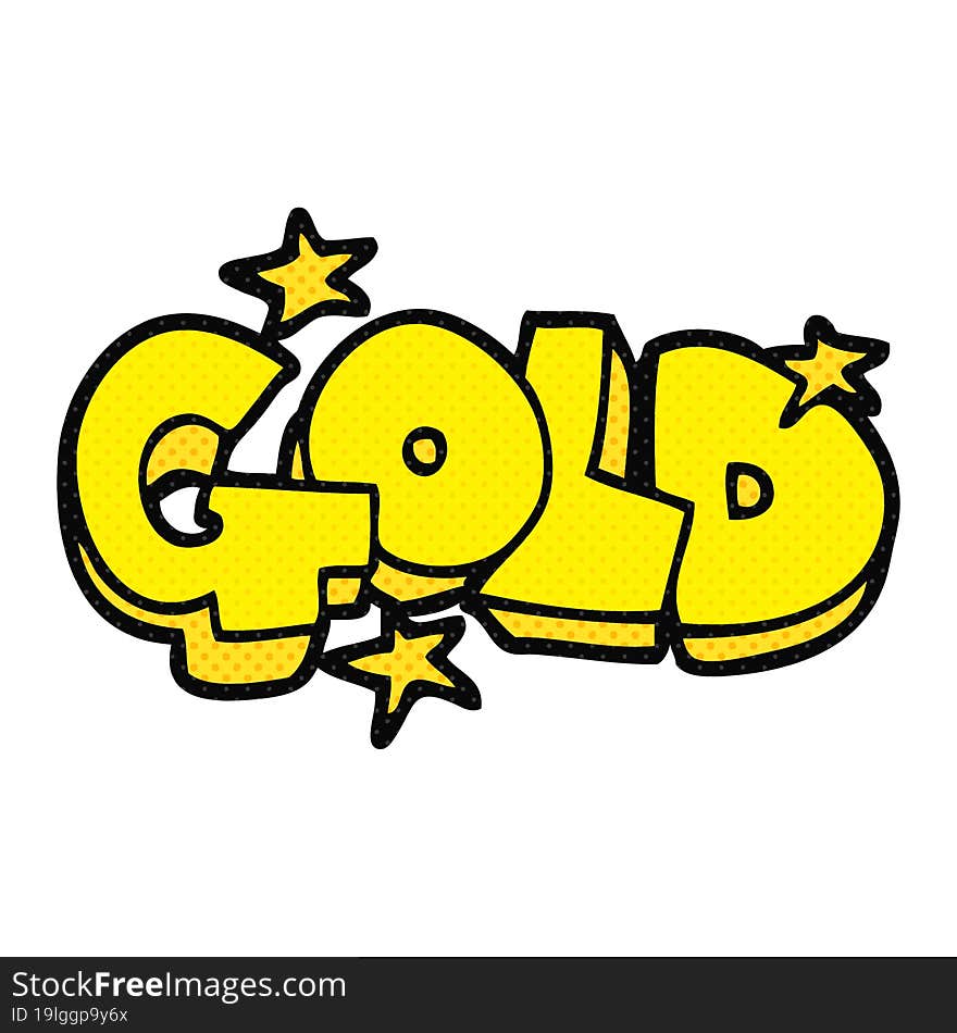 Cartoon Word Gold