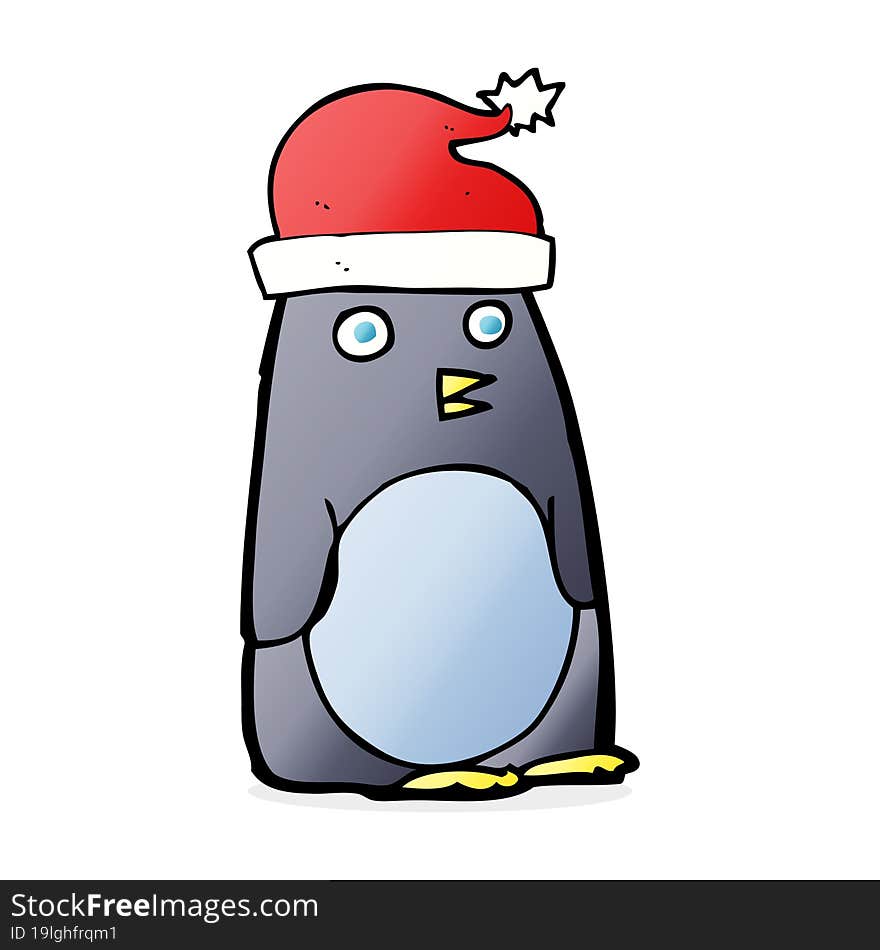 cartoon chrismtas penguin