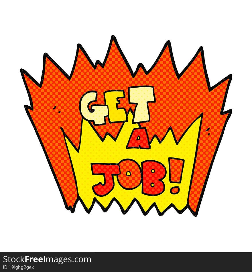 cartoon Get A Job symbol