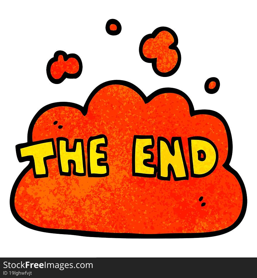 cartoon doodle the end font