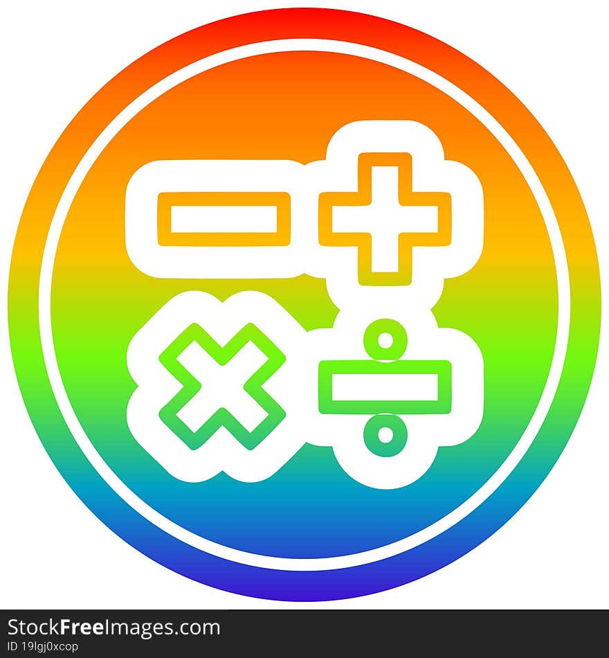 math with rainbow gradient finishs icon with rainbow gradient finish. math with rainbow gradient finishs icon with rainbow gradient finish