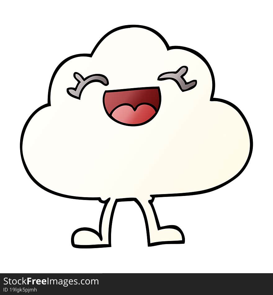 cartoon doodle expressive weather cloud