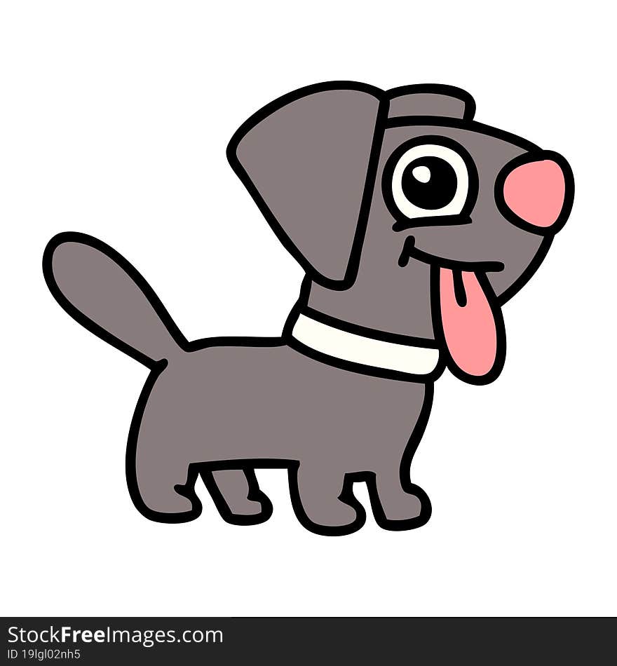 cartoon of a happy puppy wagging tail