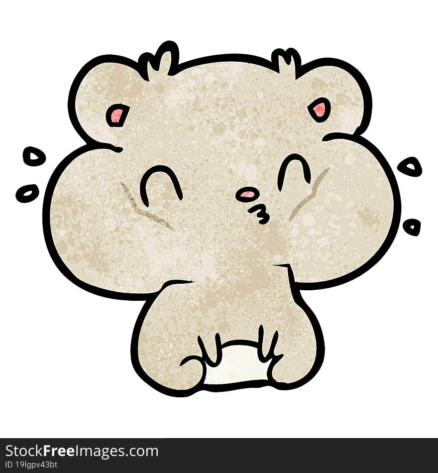 cartoon hamster with full cheek pouches. cartoon hamster with full cheek pouches