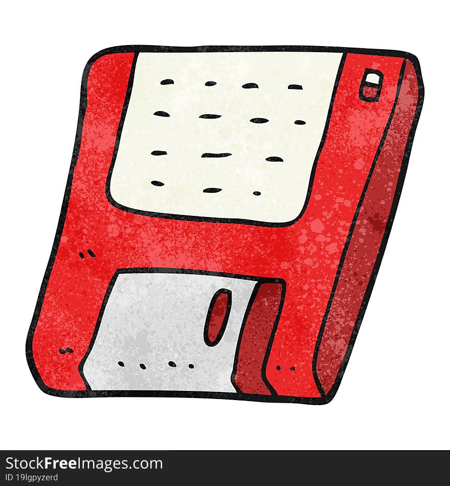 textured cartoon old computer disk