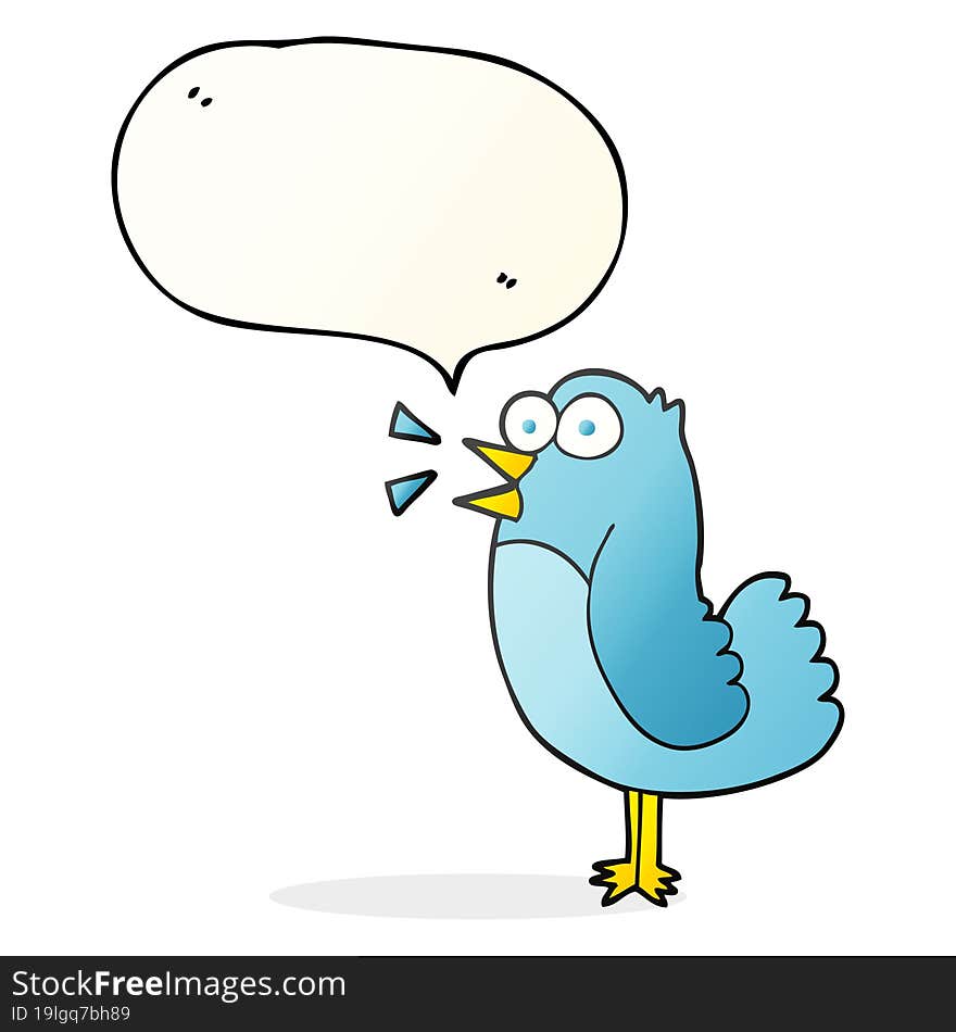 Speech Bubble Cartoon Bird