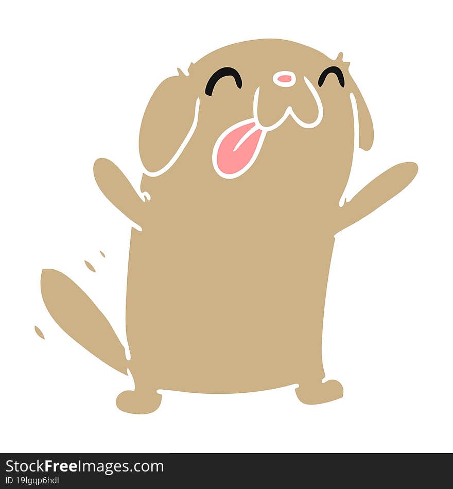 cartoon illustration kawaii of a cute dog. cartoon illustration kawaii of a cute dog