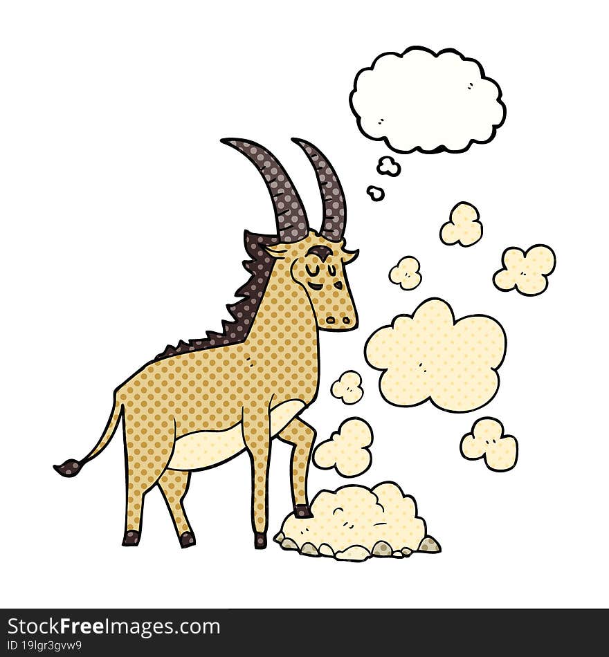 Thought Bubble Cartoon Antelope