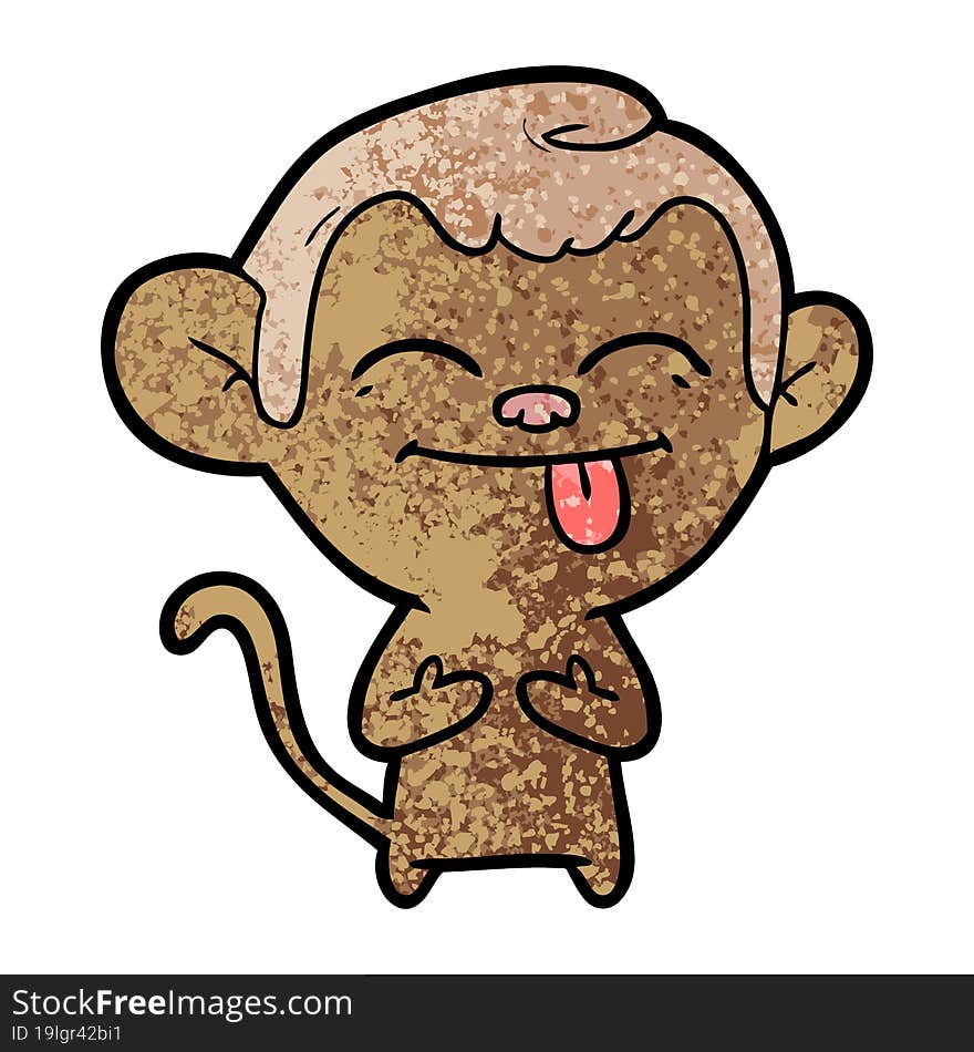 funny cartoon monkey. funny cartoon monkey