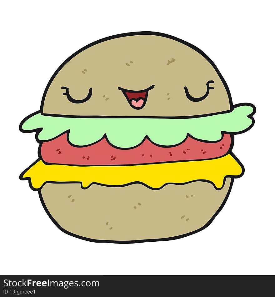 cartoon burger