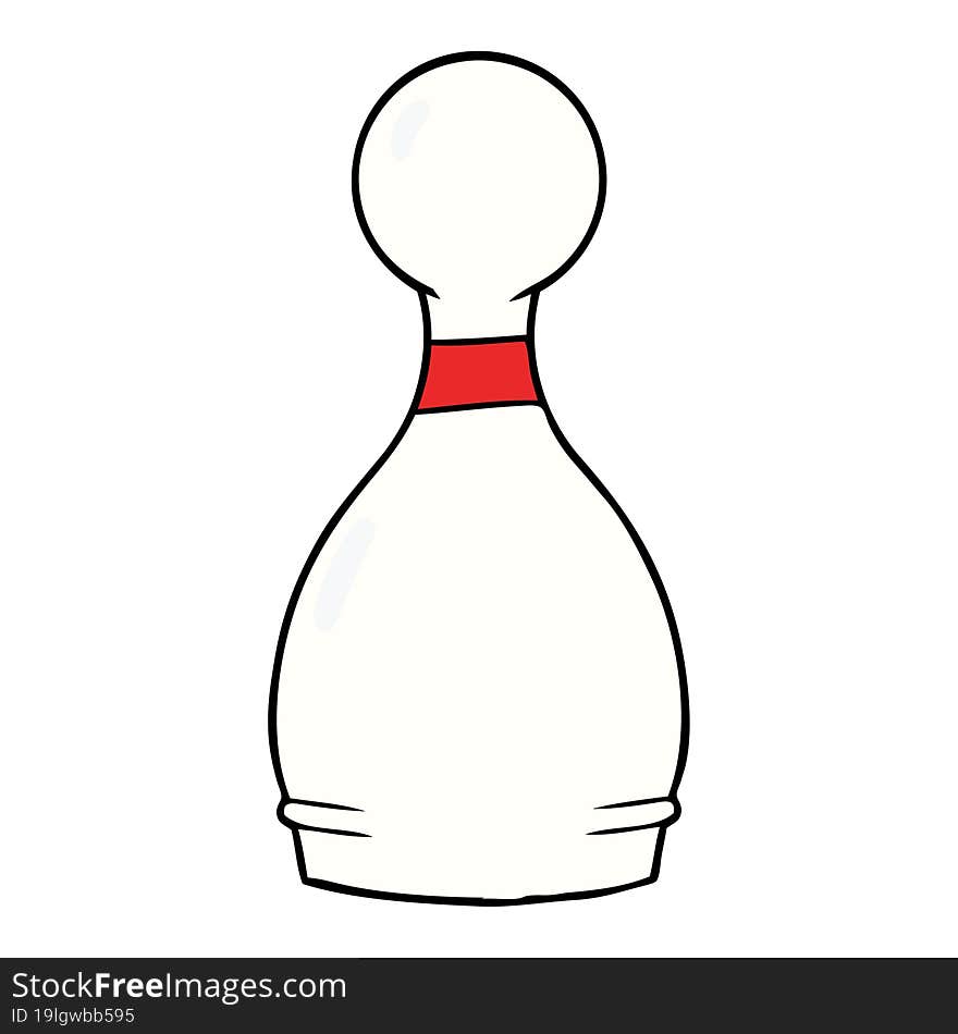 cartoon bowling pin. cartoon bowling pin