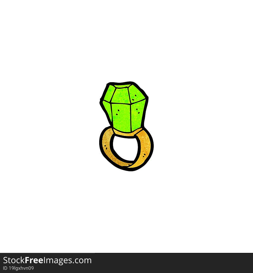 cartoon giant emerald ring