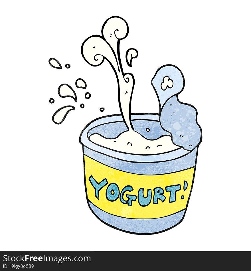 Textured Cartoon Yogurt