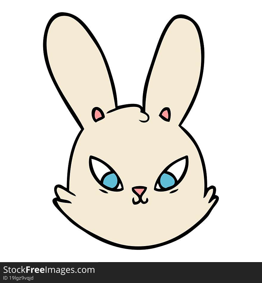 cartoon bunny face. cartoon bunny face