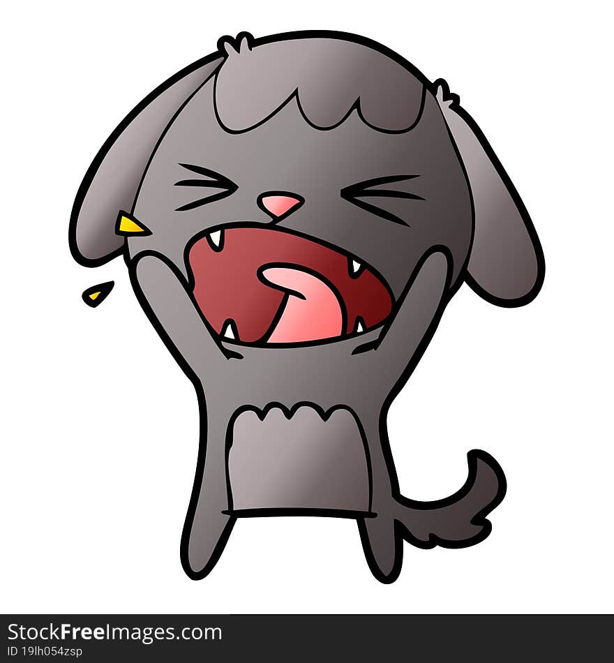 cute cartoon dog barking. cute cartoon dog barking