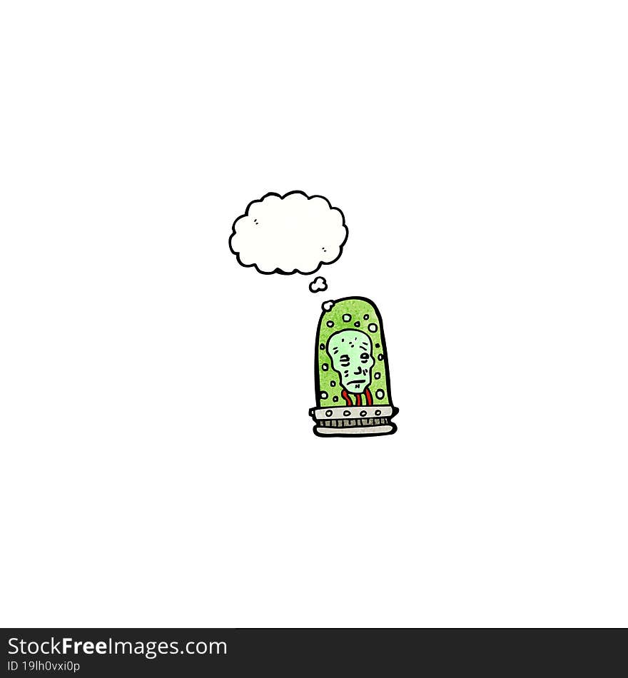 Head In Jar Cartoon