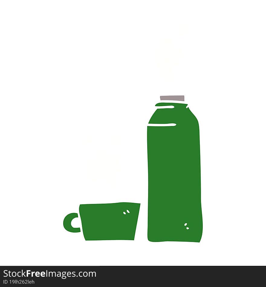 cartoon doodle hot drink in flask