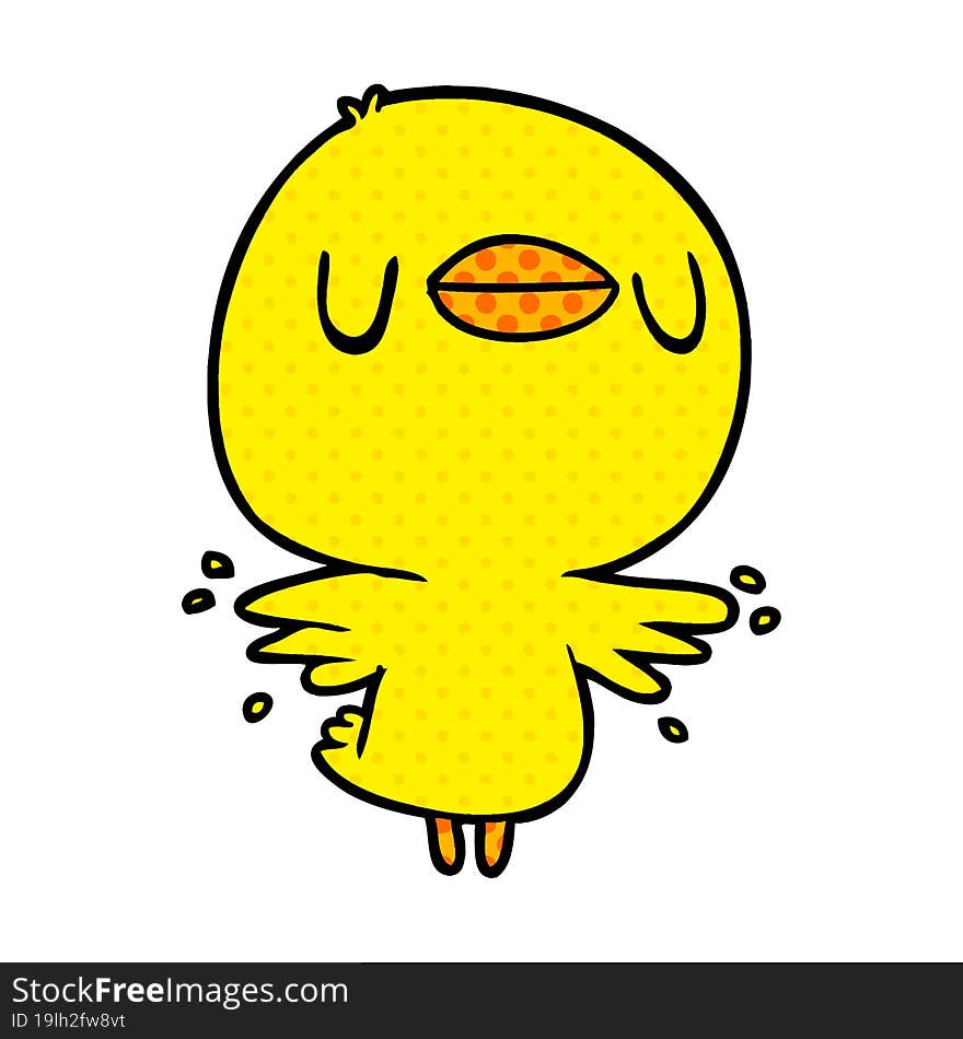 cute cartoon chick flapping wings. cute cartoon chick flapping wings