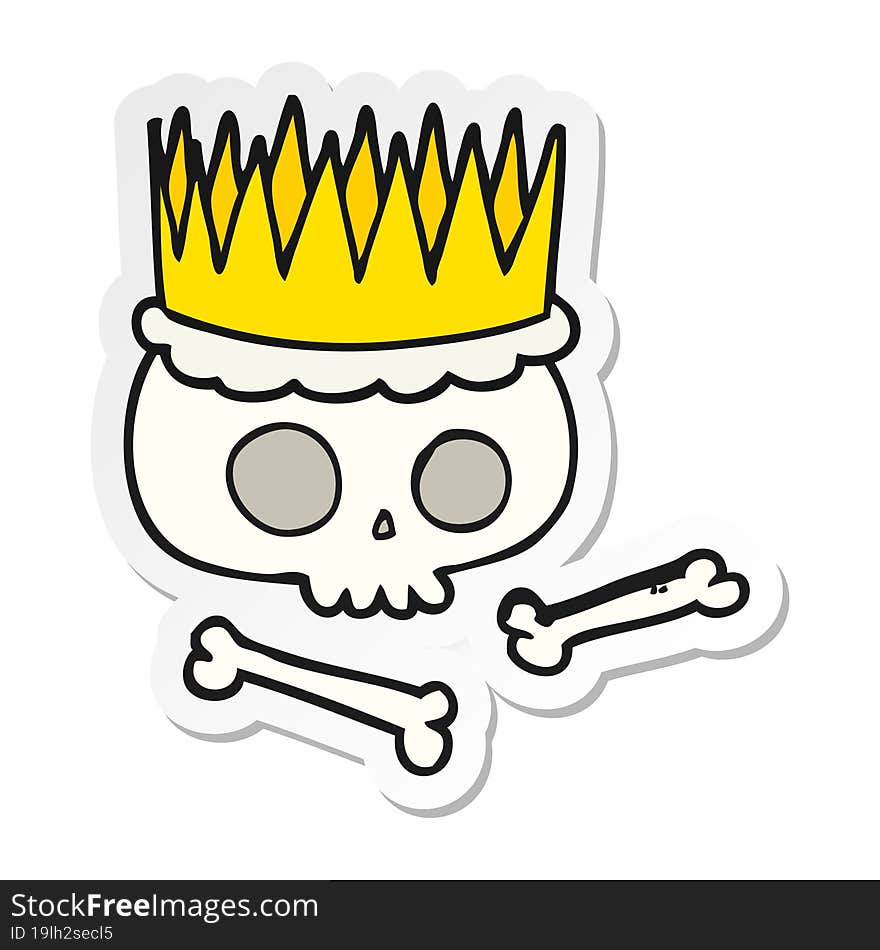 sticker of a cartoon crown