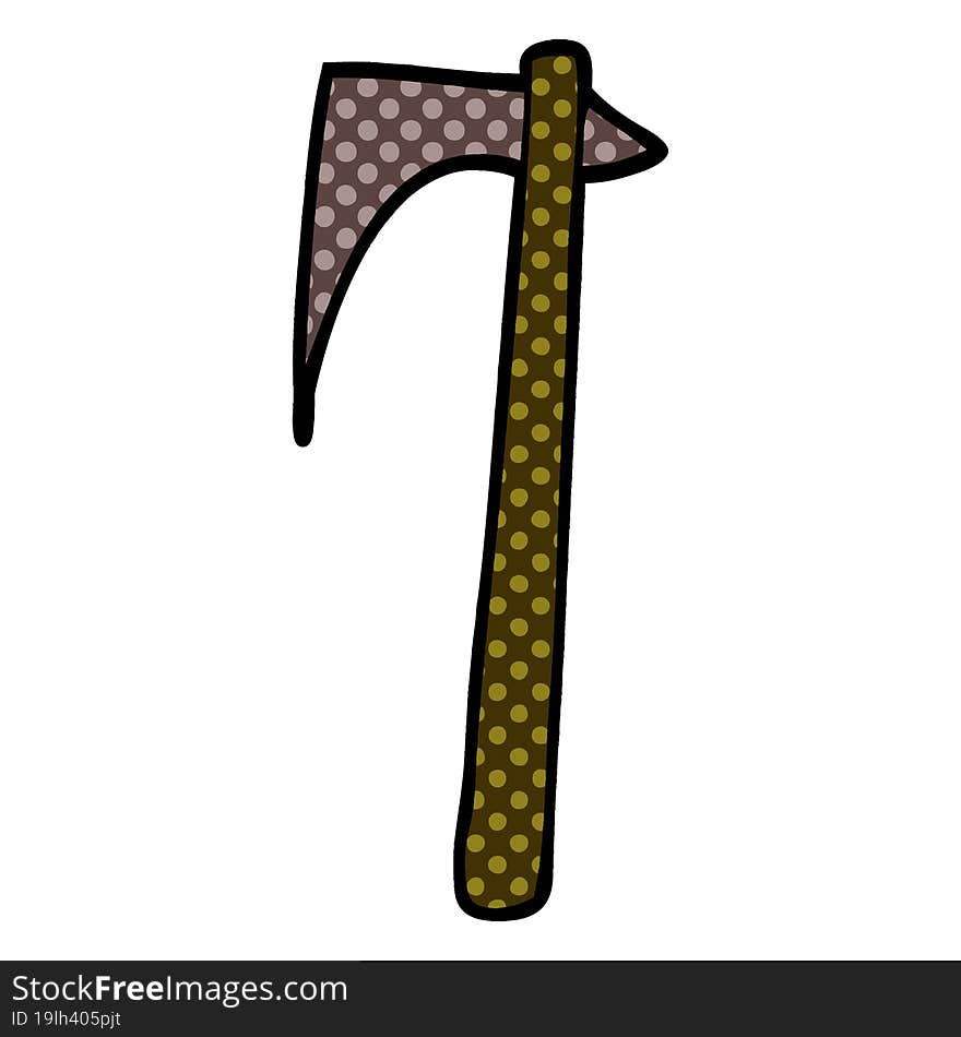 cartoon doodle viking axe