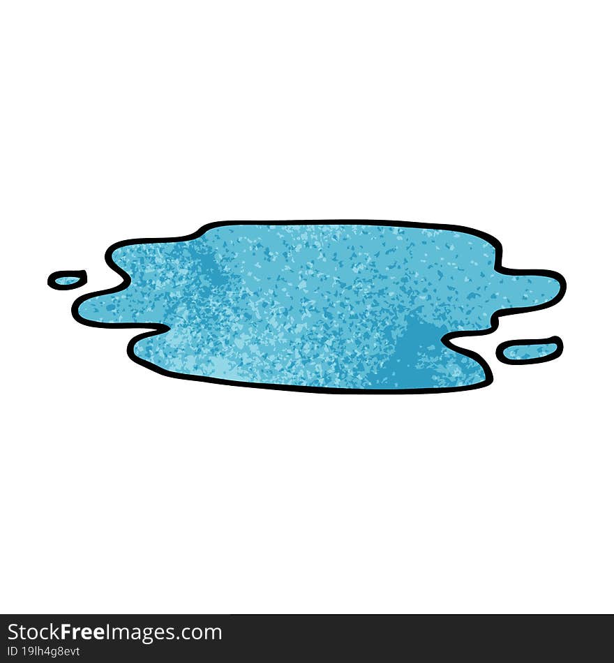 Cartoon Doodle Wet Puddle