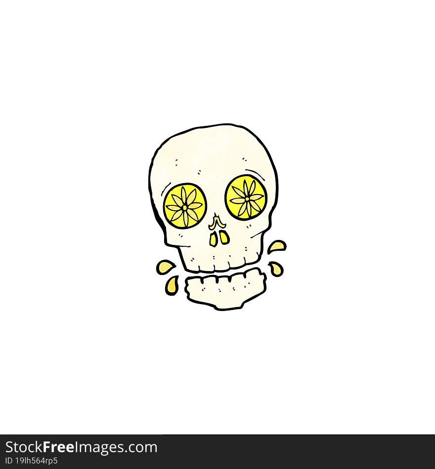 cartoon mexican candy skull