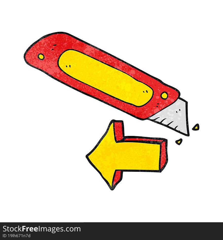 texture cartoon construction knife