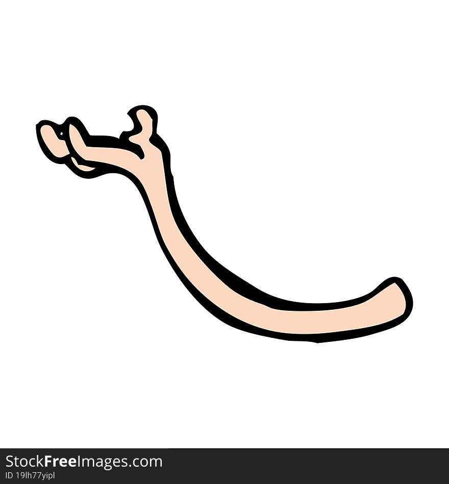 cartoon arm holding up